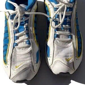 Nike Airmax Tailwind IV 4 White BlueSpeed Yellow CD0456-100 Men's sz 8.5